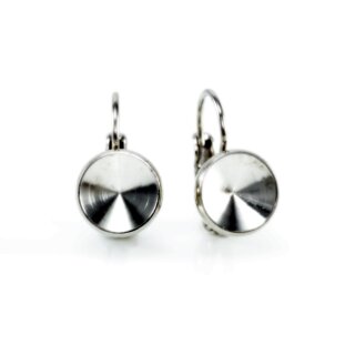 Ohrring Fassung fr 8 mm Rivoli Swarovski Stein