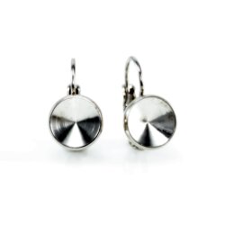 Ohrring Fassung fr 8 mm Rivoli Swarovski Stein