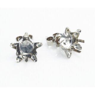 Stud Earring setting for 10 mm Star Swarovski Crystals