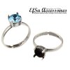 Ring setting, size 18 mm for 8 mm Chatons or Rivoli Swarovski Crystals