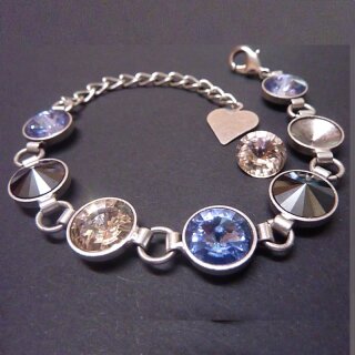 Bracelet setting for 10 mm Rivoli Swarovski Crystals