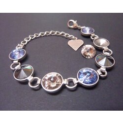 Bracelet setting for 10 mm Rivoli Swarovski Crystals