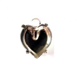 Herz Anhänger Fassung für 11x10 Heart Swarovski Stein