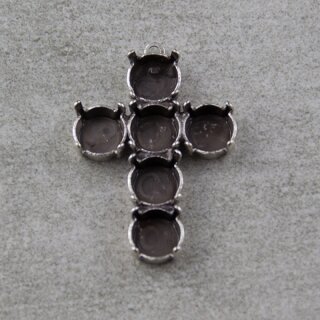 Kreuz Anhnger Fassung fr 8 mm Chatons, Rivoli Swarovski Stein