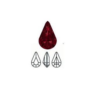 7,8x3 mm Teardrop Table Cut Swarovski Crystal - 10 pcs.