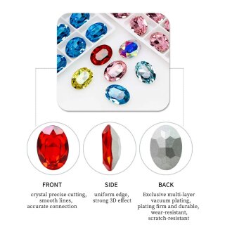 18x13 mm Oval Swarovski Kristall