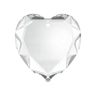 18 mm Flat Heart Pendant Swarovski Crystal