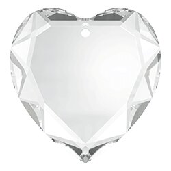 18 mm Flat Heart Pendant Swarovski Kristall