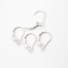 Sterling silver lever back ear hooks findings, Lever back 925 Sterling Silver Ear Wires, earrings findings for jewelry making, 1 pair