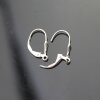 Sterling Silver Sea Shell Lever back 925 Sterling Silver Ear Wires, earrings findings for jewelry making, lever back ear hooks 1 pair