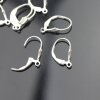 Sterling Silver Sea Shell Lever back 925 Sterling Silver Ear Wires, earrings findings for jewelry making, lever back ear hooks 1 pair