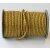 1 m Gold, braided Leather 4 mm