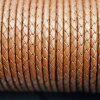 1 m Copper, braided Leather 4 mm