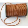 1 m Copper, braided Leather 4 mm