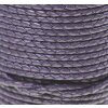 1 m dark purple, braided Leather 4 mm