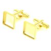 Cufflink setting for 12 mm Chessboard Flatback Swarovski Crystals