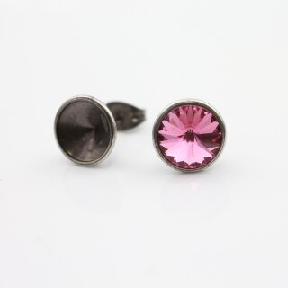 Ohrstecker Fassung fr 8 mm Rivoli Swarovski Stein