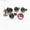 Stud Earring setting for 8 mm Rivoli Swarovski Crystals