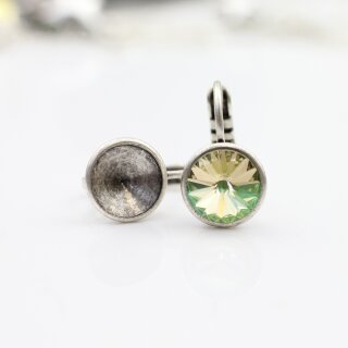 Ohrring Fassung fr 8 mm Rivoli Swarovski Stein