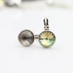 Earring setting for 8 mm Rivoli Swarovski Crystals