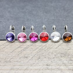 Earring setting for 8 mm Rivoli Swarovski Crystals