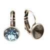 Earring setting for 8 mm Rivoli Swarovski Crystals