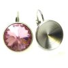 Earring setting for 14 mm Rivoli Swarovski Crystals