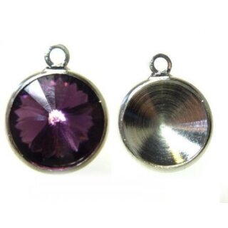 Pendants setting for 12 mm Rivoli Swarovski Crystals