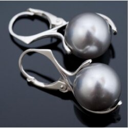 28x11 mm Brisuren für 10 mm Perlen 925 Silber