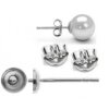 Stud Earring setting for Swarovski Crystals Crystal Pearls - Stud ø 1 mm