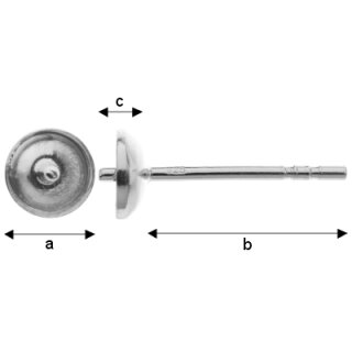 Ohrstecker 925 Silber fr Swarovski Pearls 5810 6-8 mm