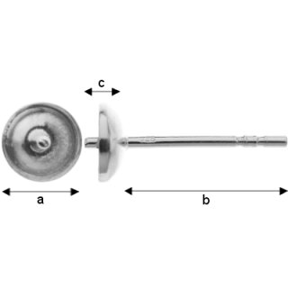 S25381 Stud Earring 925 Silber for Swarovski Pearls 5810...