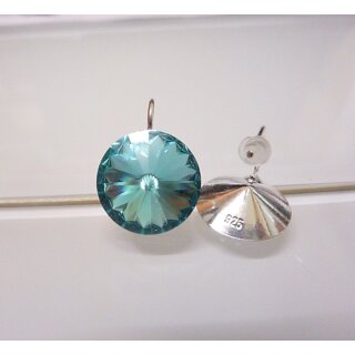 Ohrhaken 925 Silber fr Swarovski Nr. 1122, 14 mm
