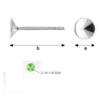 S19545 Stud Earring 925 Silber for Swarovski No. 1122,...