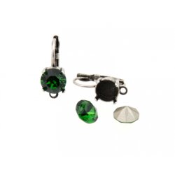 Earring setting with Loop for 1088 or 1122, ss39 (8 mm)