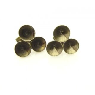 Ohrstecker Fassung fr 6 mm Chatons Swarovski Stein