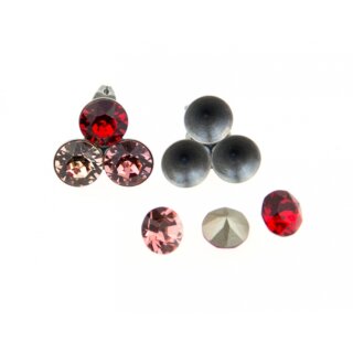 Ohrstecker Fassung fr 8 mm Chatons Swarovski Stein