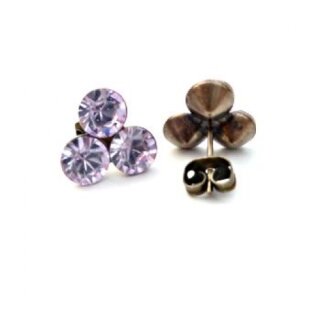 Stud Earring setting for 4 mm Chatons Swarovski Crystals