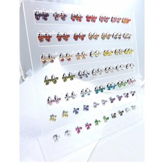 Ohrring Fassung fr 8 mm Chatons Swarovski Stein