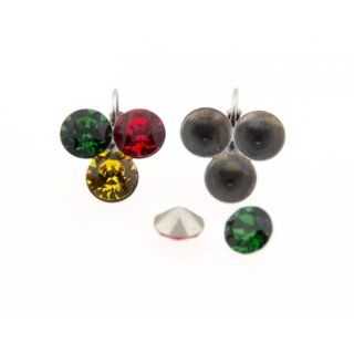 Ohrring Fassung fr 8 mm Chatons Swarovski Stein