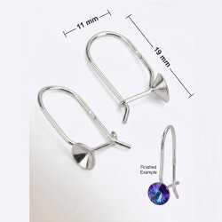 Earhook 925 Silver for Swarovski No. 1122, ss24 (5 mm)