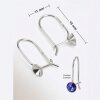 Earhook 925 Silver for Swarovski No. 1122, ss24 (5 mm)