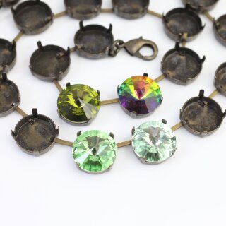 Ketten Fassung fr 12 mm Rivoli Swarovski Stein