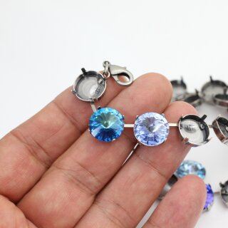 Ketten Fassung fr 12 mm Rivoli Swarovski Stein