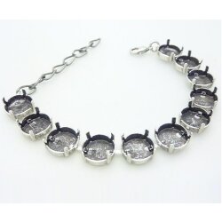 Bracelet setting for 12 mm Rivoli Swarovski Crystals