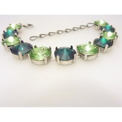 Bracelet setting for 12 mm Rivoli Swarovski Crystals