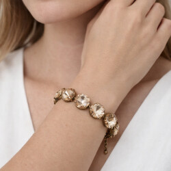 Bracelet setting for 12 mm Rivoli Swarovski Crystals