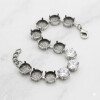 Bracelet setting for 12 mm Rivoli Swarovski Crystals