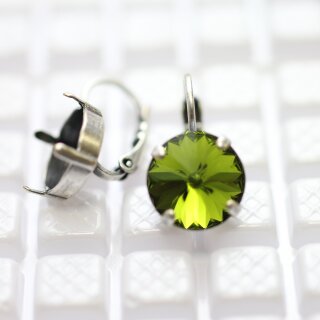 Earring setting for 12 mm Rivoli Swarovski Crystals