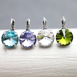 Ohrring Fassung fr 12 mm Rivoli Swarovski Stein